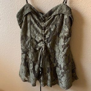 Green lace top